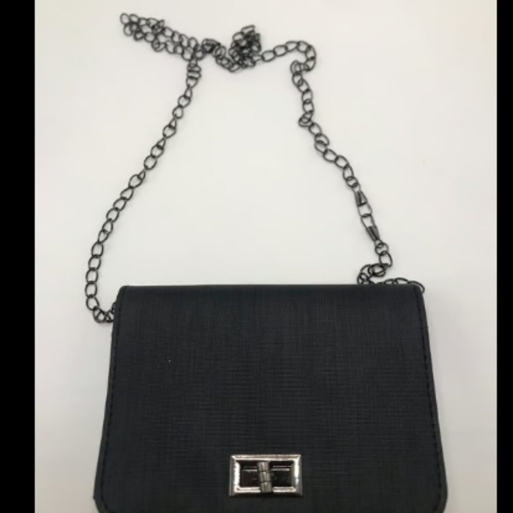 Women Bag black color Shoulder Crossbody Bag PU Square Mob